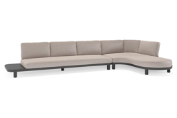 Chaise longue gauche+ 3-pl