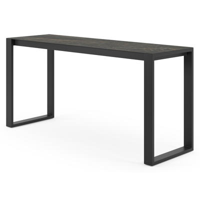 Verato tuintafel in zwart aluminium en volkeramiek black obsession - L 220 x B 70 x H 106 cm