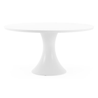 Fano tuintafel in wit aluminium en volkeramiek arctic white - Dia. 148 x H 75 cm