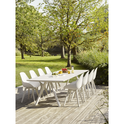 Mesa tuinstoel in wit aluminium en wit kunststof