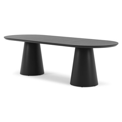 Donato tuintafel in zwart aluminium en volkeramiek basalt black - L 260 x B 100 x H 74 cm