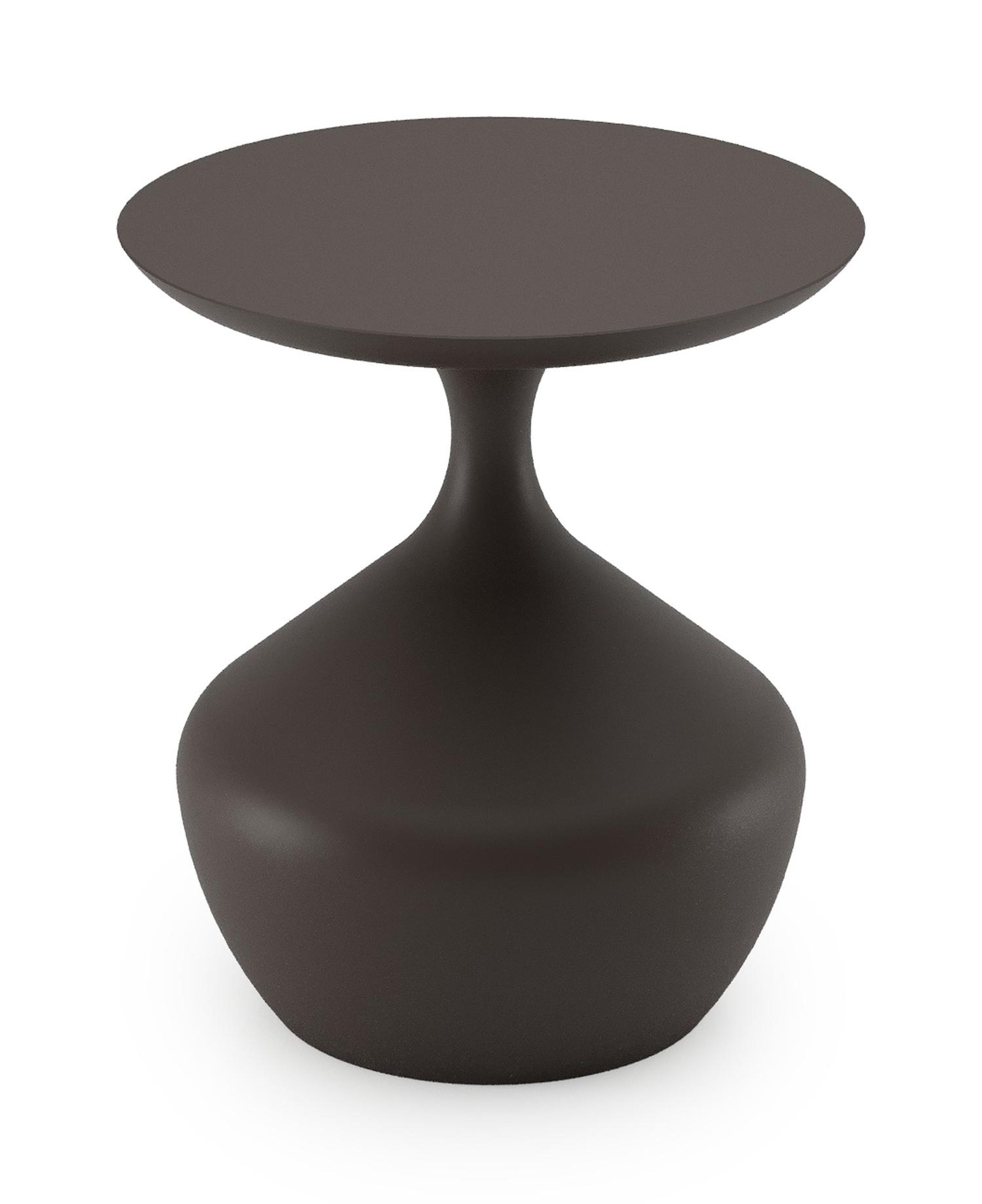Bomero bijzettafel in donkerbruin aluminium - Dia. 48 x - Dia. 48 x H 51 cm