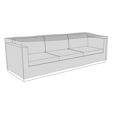 Housse de protection pour sofa 2 places lounge Canna + coin