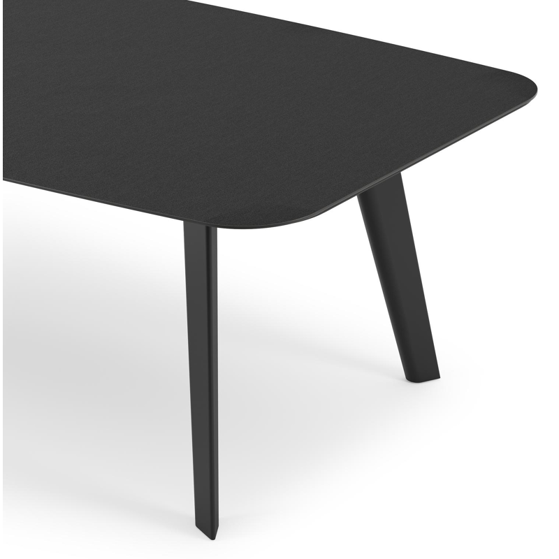 Lacrima tuintafel in zwart aluminium en volkeramiek nero black - L 255 x B 115 x H 74 cm