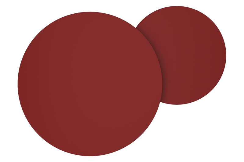 Enna set van 2 loungetafels in ruby aluminium - Dia. 100/70 x H 37/30 cm