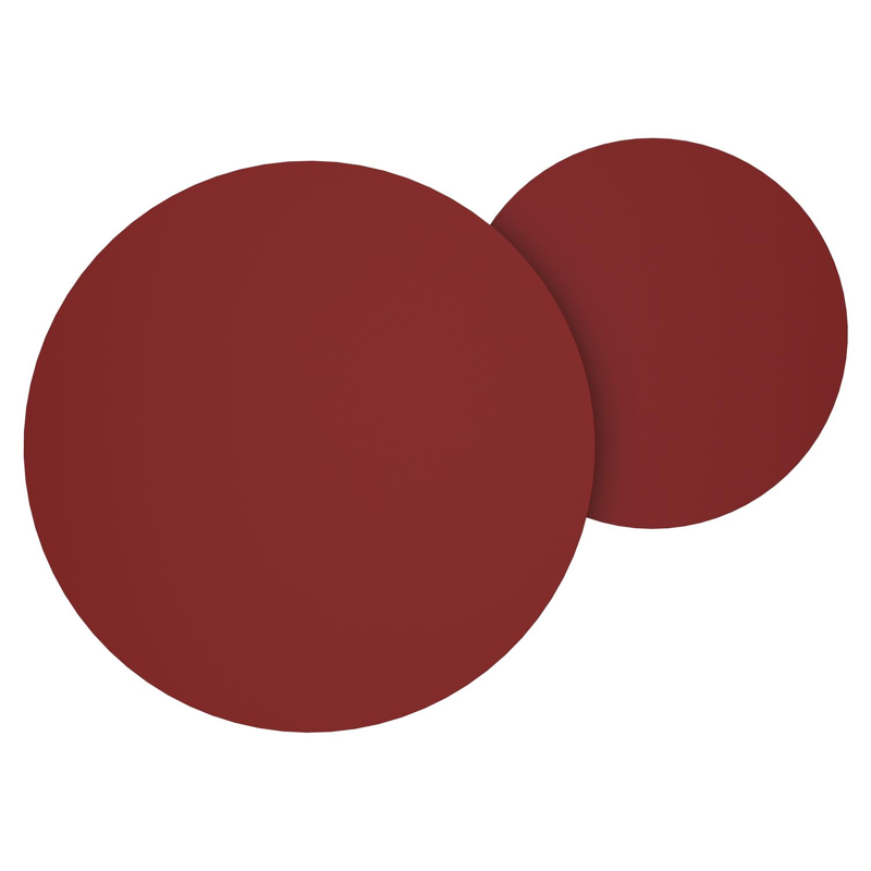 Enna set van 2 loungetafels in ruby aluminium - Dia. 100/70 x H 37/30 cm