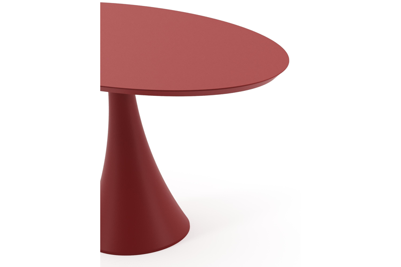 Fano tuintafel ovaal in ruby aluminium - L 140 x B 80 x H 75 cm