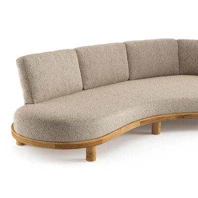 Donato loungebank in teak met bora jungle all weather cosytica kussen