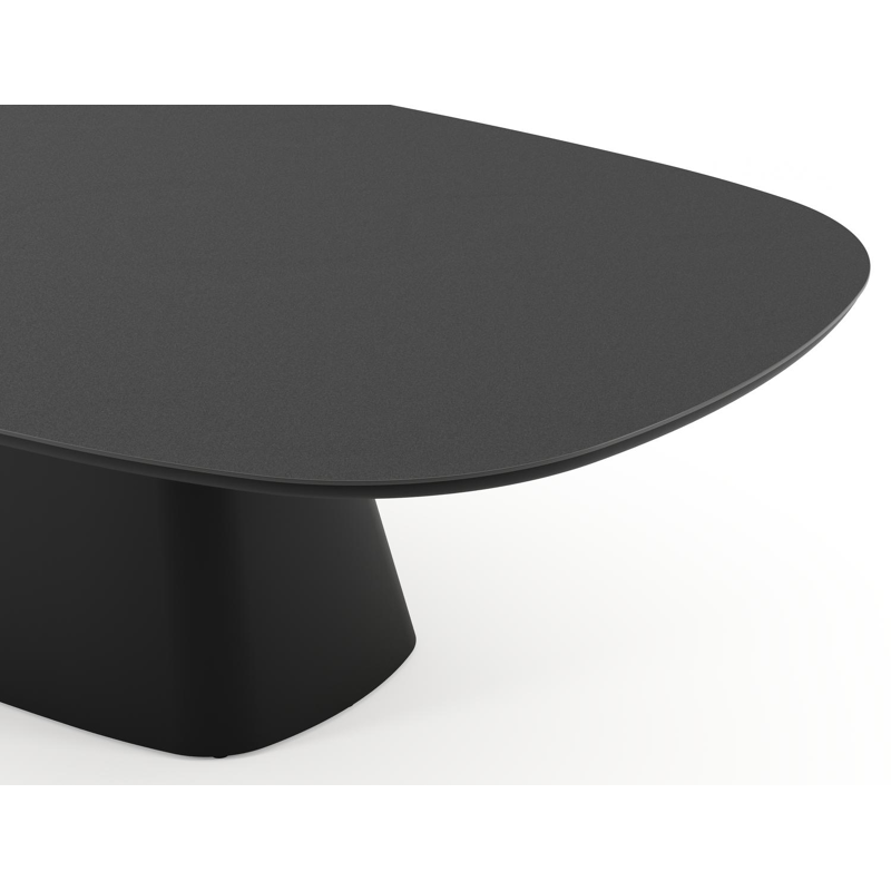 Amico tuintafel bombo xl in zwart aluminium en volkeramiek Nero Black - L 270 x B 148 x H 73.5 cm