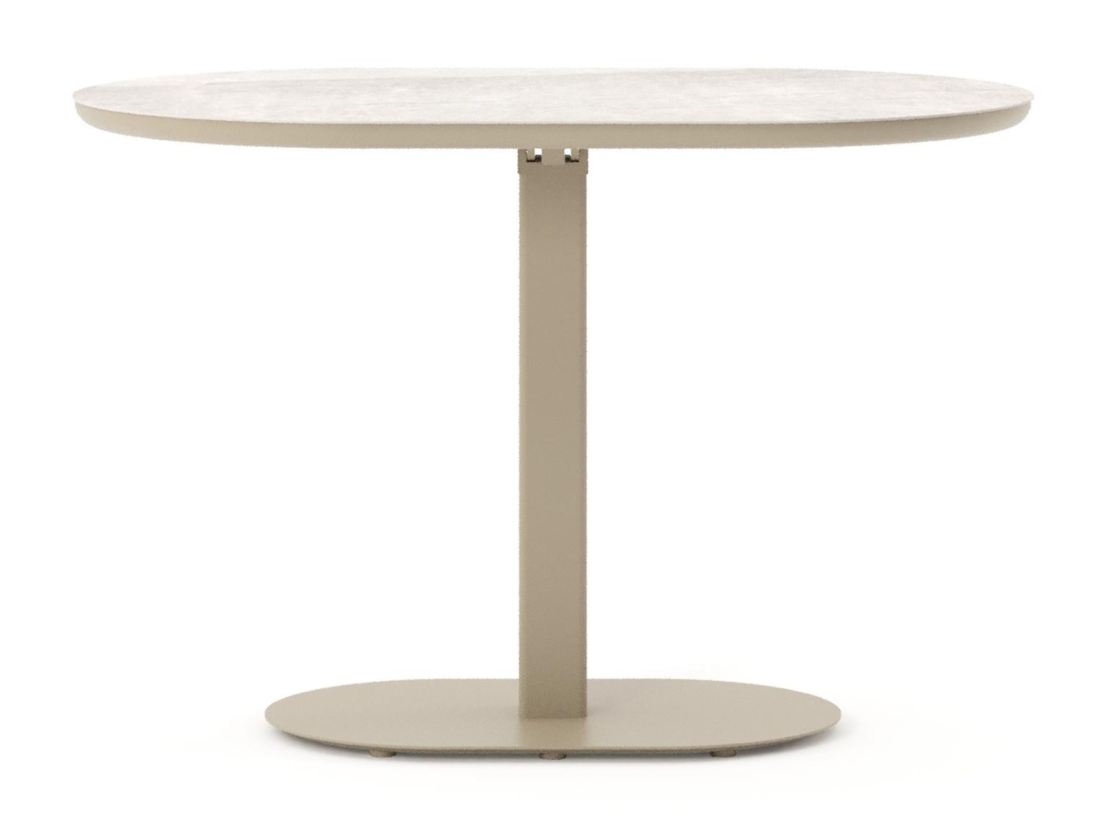 Teramo kantelbare tuintafel bombo in beige aluminium en volkeramiek Taj Mahal - L 110 x B 70 x H 74 cm