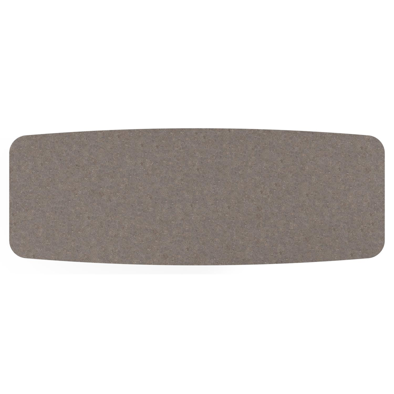 Lacrima tuintafel bootvorm in zwart aluminium en volkeramiek wulong - L 315 x B 115 x H 73 cm