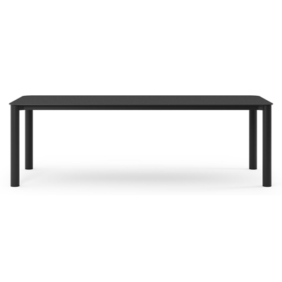 Orso tuintafel rechthoekig afgerond in zwart aluminium en volkeramiek nero black - L 240 x B 100 x H 73.5 cm