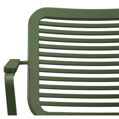 Chaise de jardin empilable Fano en aluminium vert