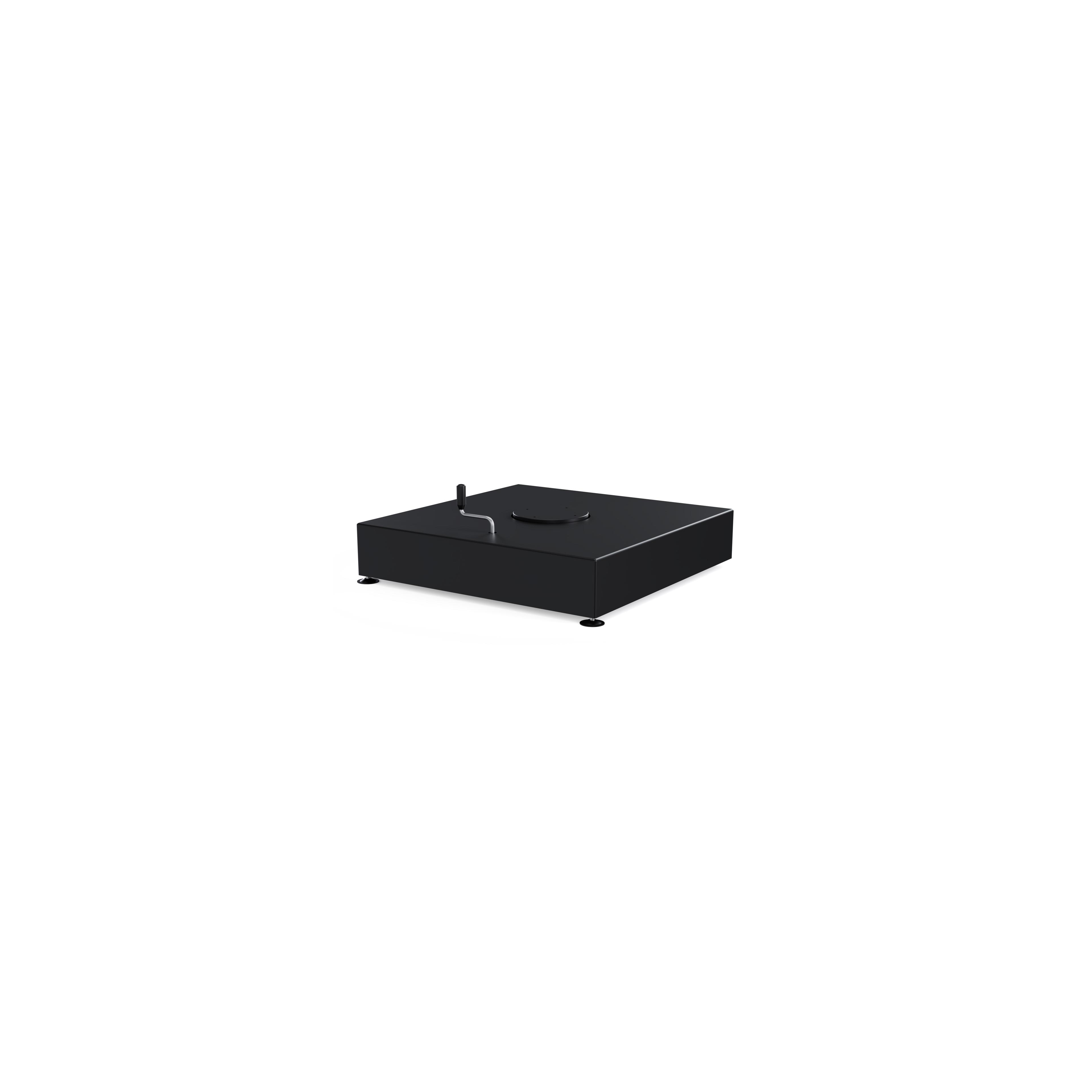 Minore parasolvoet in zwart aluminium 150 kg met wielen