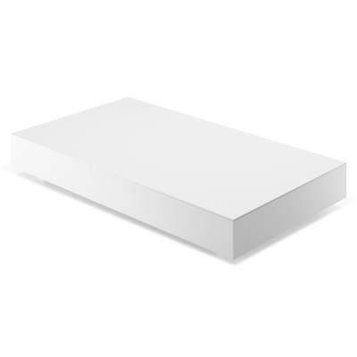 Como loungetafel in wit aluminium - L 140 x B 80 x H 20 cm