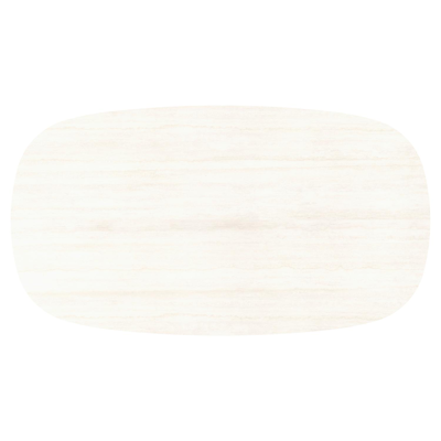 Amico tuintafel bombo xl in wit aluminium en volkeramiek Travertino Bianco - L 270 x B 148 x H 73.5 cm