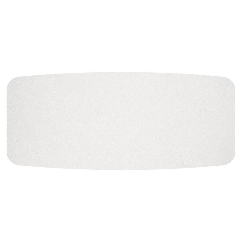 Mosa tuintafel bootvorm in wit aluminium en sintered stone Topo minerale - L 270 x B 115 x H 74 cm