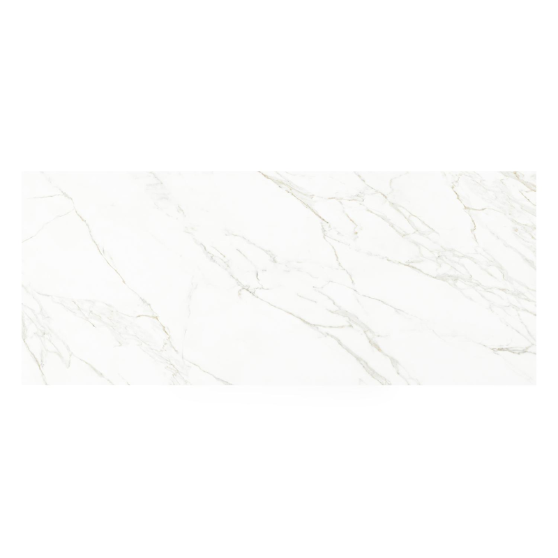 Nano tuintafel in wit aluminium en volkeramiek calacatta - L 240 x B 100 x H 75 cm