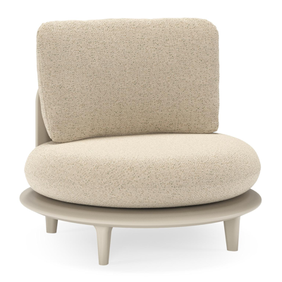 Fauteuil de jardin Bomero en aluminium beige et coussins en all weather cosytica bora forest