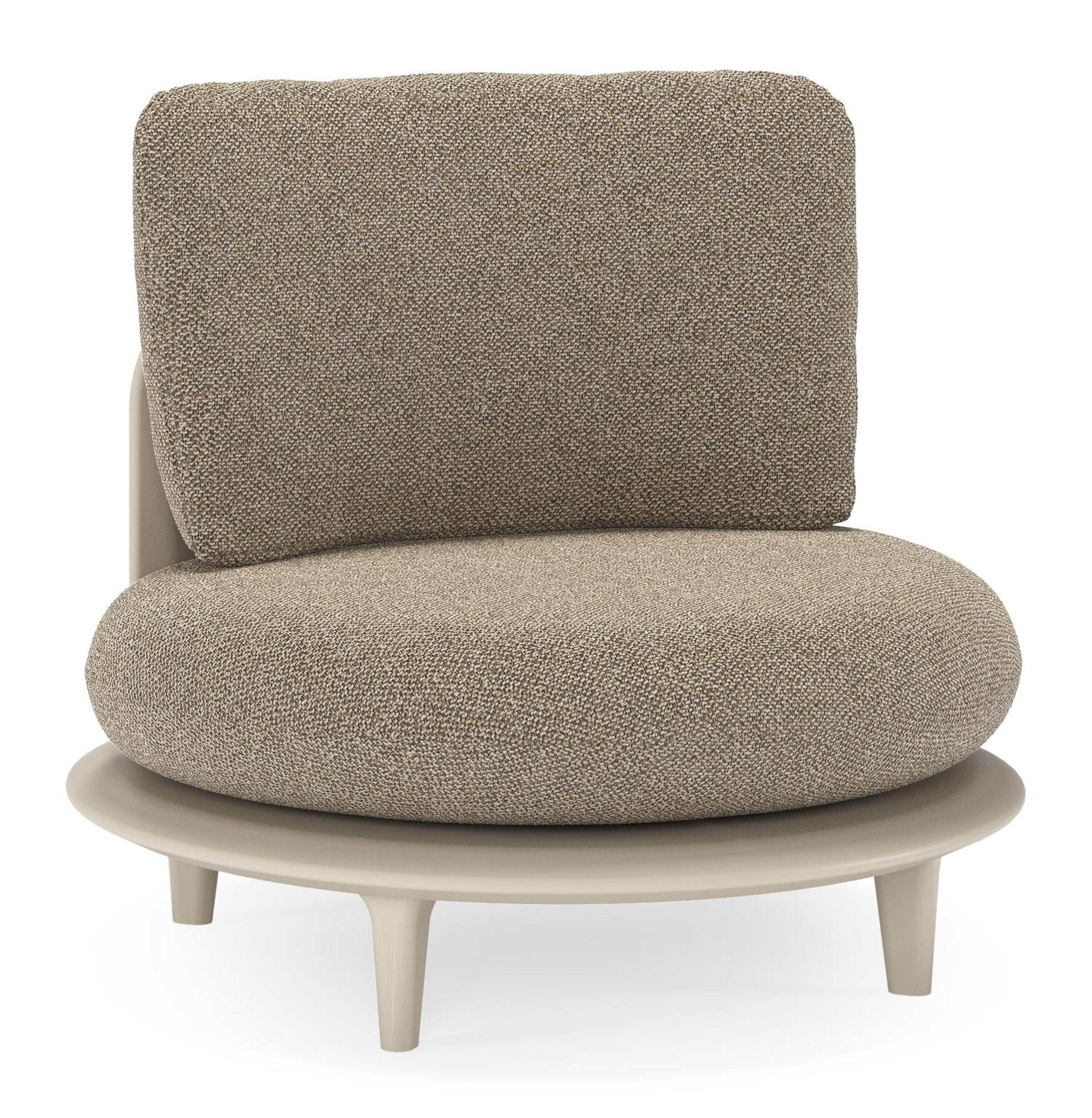 Fauteuil de jardin Bomero en aluminium beige et coussins en all weather cosytica madagascar burch