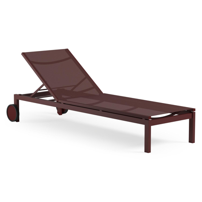 Caravelle verstelbaar ligbed in ruby aluminium