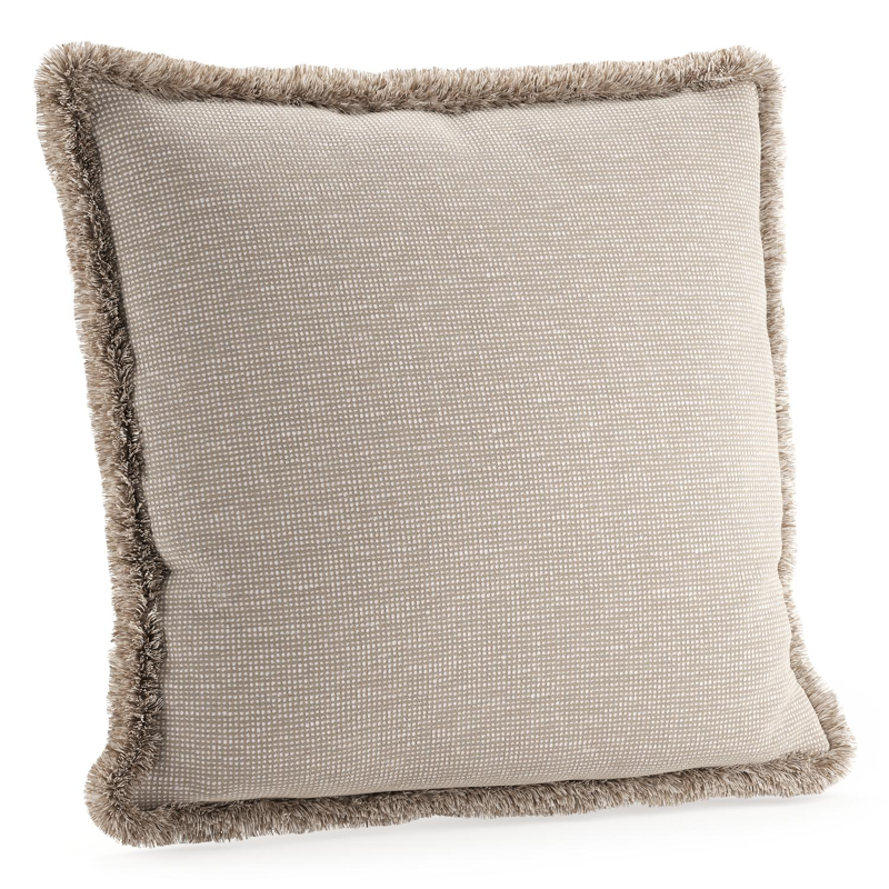 Coussin déco à franges 55 x 55 cm en all weather sunbrella luxe slow farafra