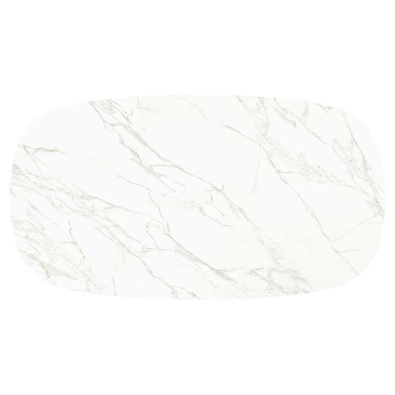 Amico tuintafel bombo xl in wit aluminium en volkeramiek Calacatta - L 270 x B 148 x H 74 cm