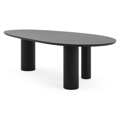 Amico tuintafel mango in zwart aluminium en volkeramiek Basalt Black - L 260 x B 130 x H 73.5 cm