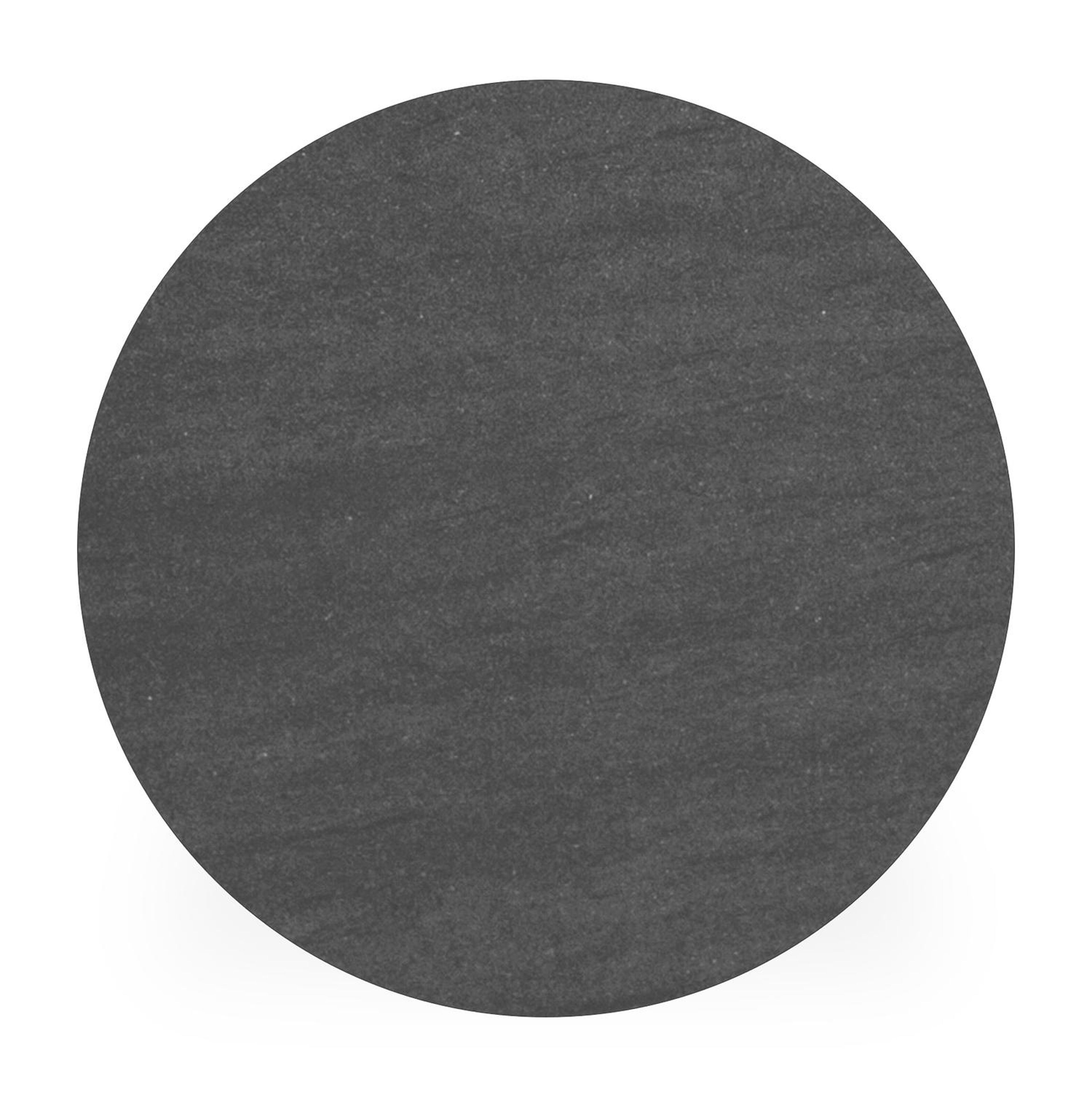 Table basse Fano en noir aluminium et céramique pleine basalt black - Diam. 65 x Haut. 55 cm