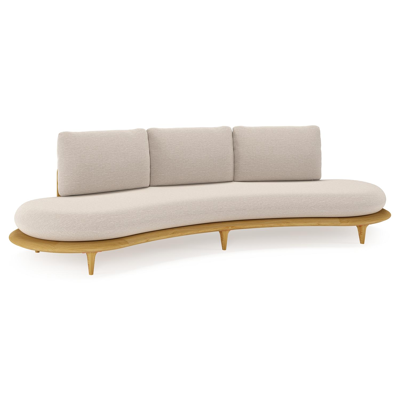 Canape de jardin Bomero en teck et coussins en all weather sunbrella® luxe slow farafra