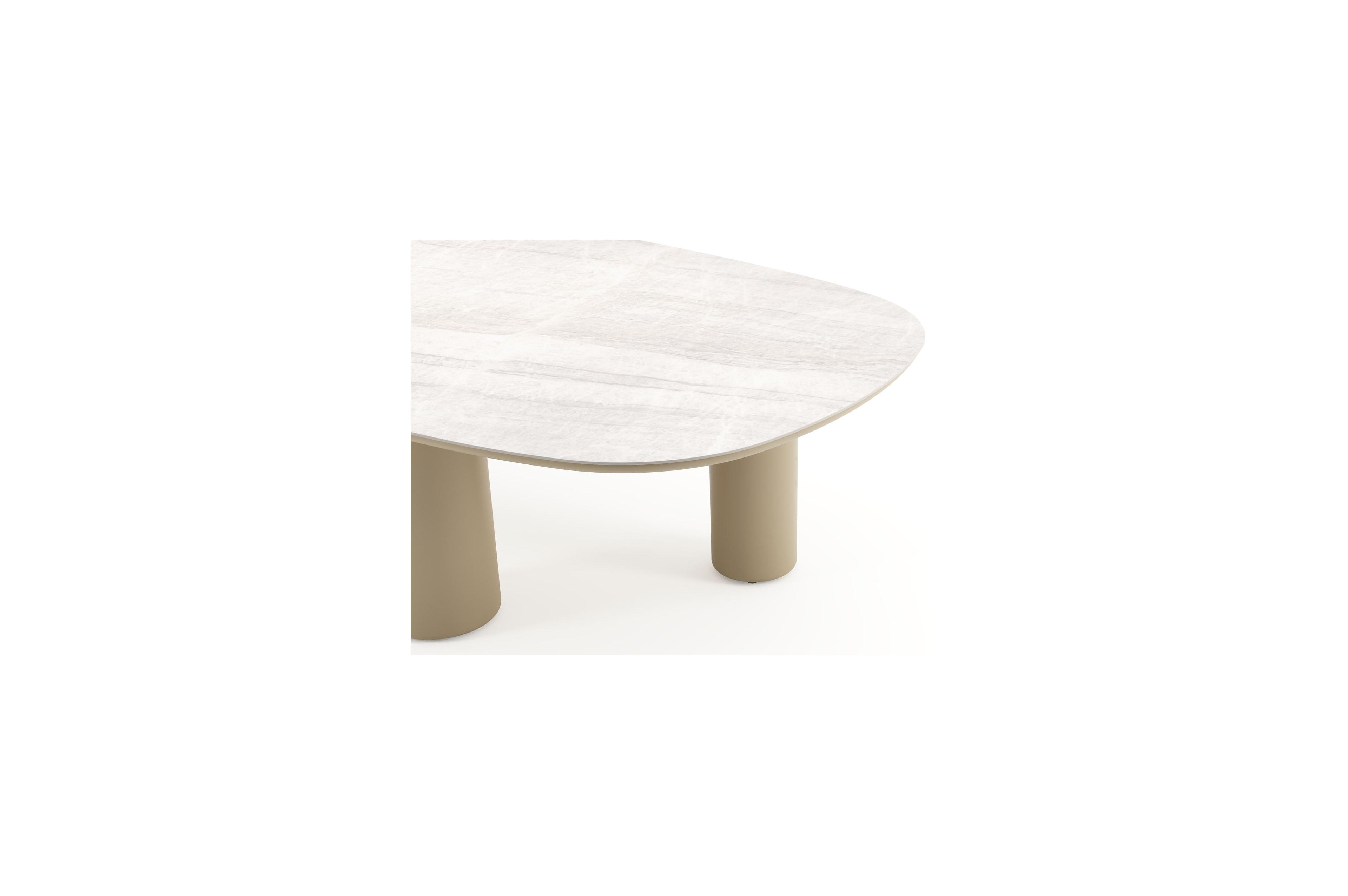 Amico tuintafel bombo xl in beige aluminium en volkeramiek Taj Mahal - L 270 x B 148 x H 73.5 cm