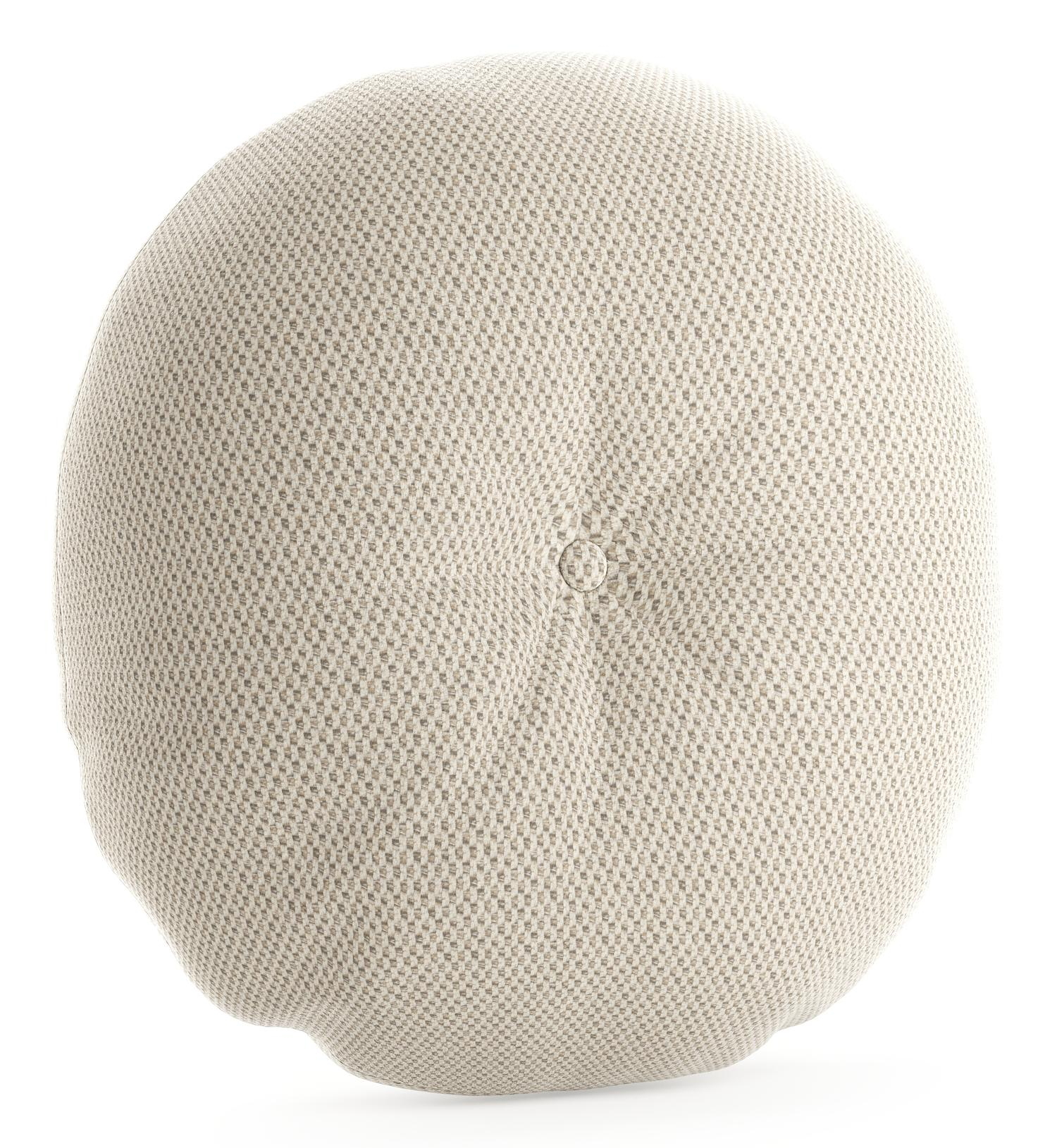 Rond sierkussen in all weather sunbrella luxe lopi marble