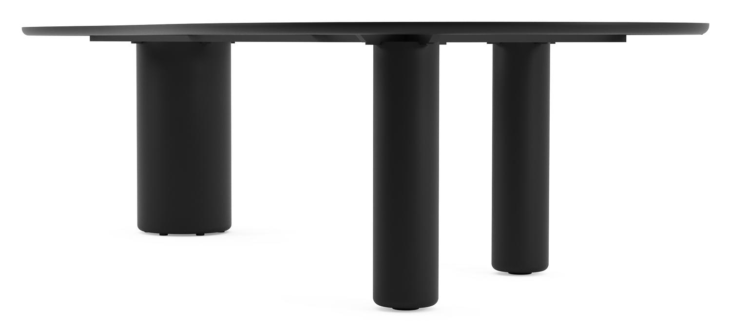 Amico tuintafel organisch in zwart aluminium en volkeramiek Rapolano - L 320 x B 145 x H 73.5 cm