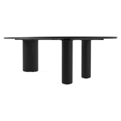 Amico tuintafel organisch in zwart aluminium en volkeramiek Black Obsession - L 320 x B 145 x H 73.5 cm
