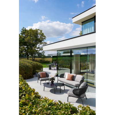 Tables basse Donato (Vincenzo) en aluminium noir - Lg 108 x larg. 76 x H 30 cm