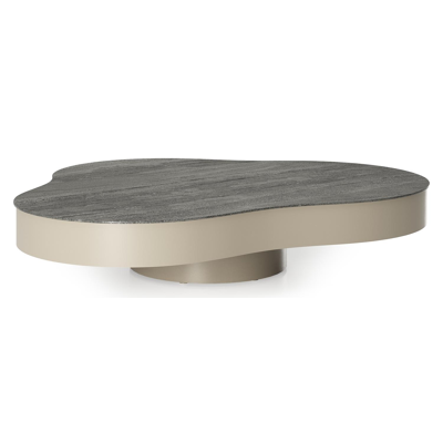 Lomano loungetafel cloud in beige aluminium en aluminium Aspen Grey - L 131 x B 108 x H 25 cm