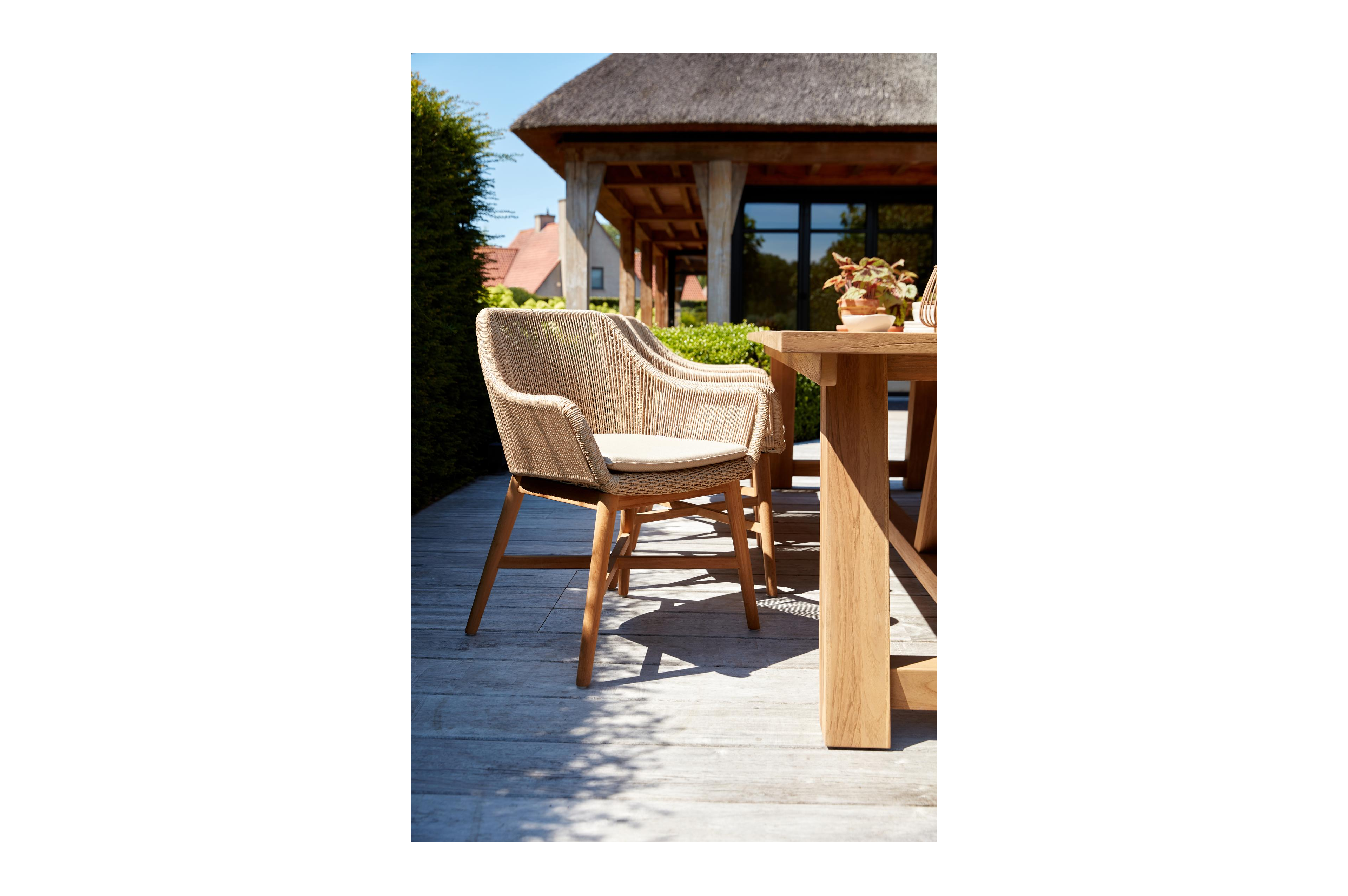 Coussin de chaise Borgo en all weather sunbrella® luxe natte heather beige