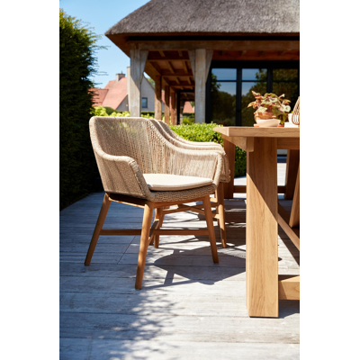 Borgo stoelkussen in all weather sunbrella® luxe natte heather beige