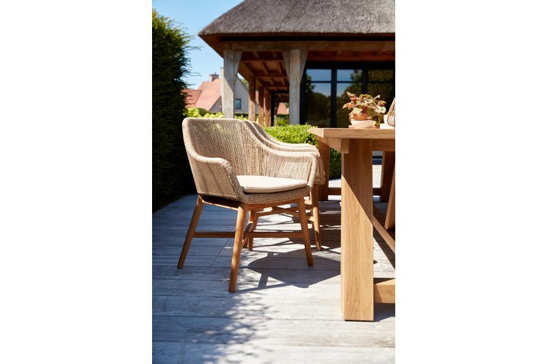 Borgo stoelkussen in all weather sunbrella® luxe natte heather beige