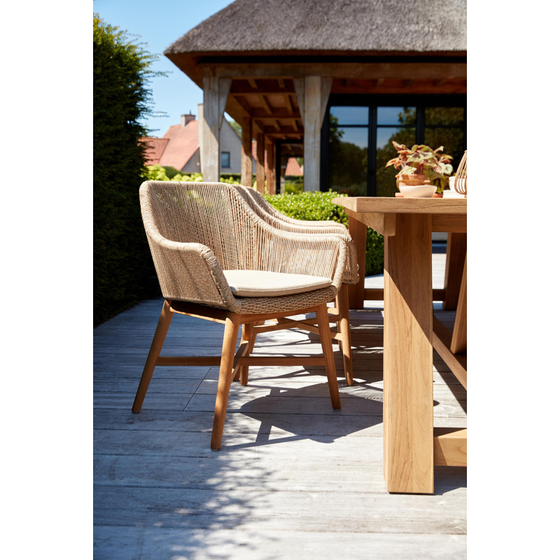 Borgo stoelkussen in all weather sunbrella® luxe natte heather beige