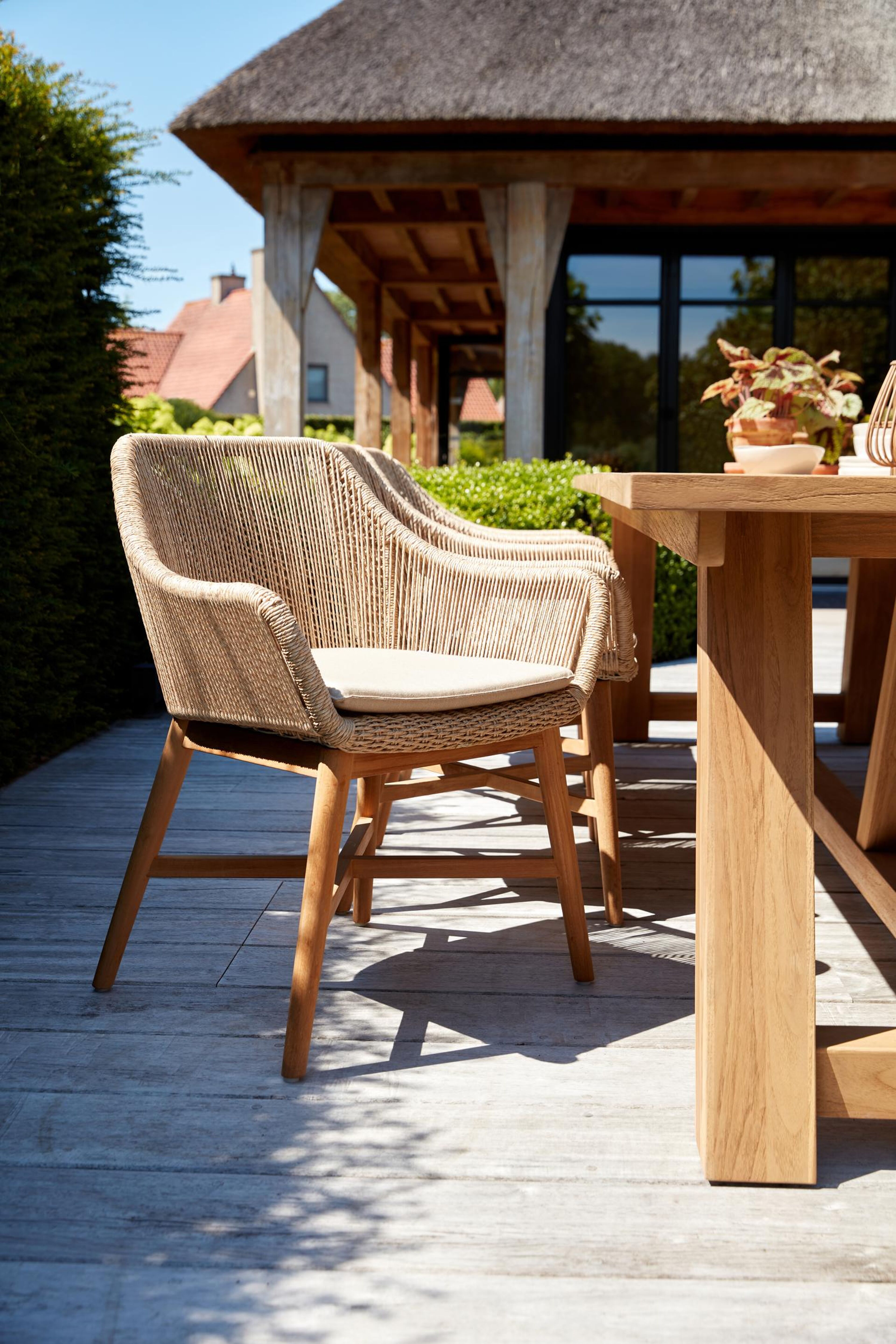 Borgo stoelkussen in all weather sunbrella® luxe natte heather beige