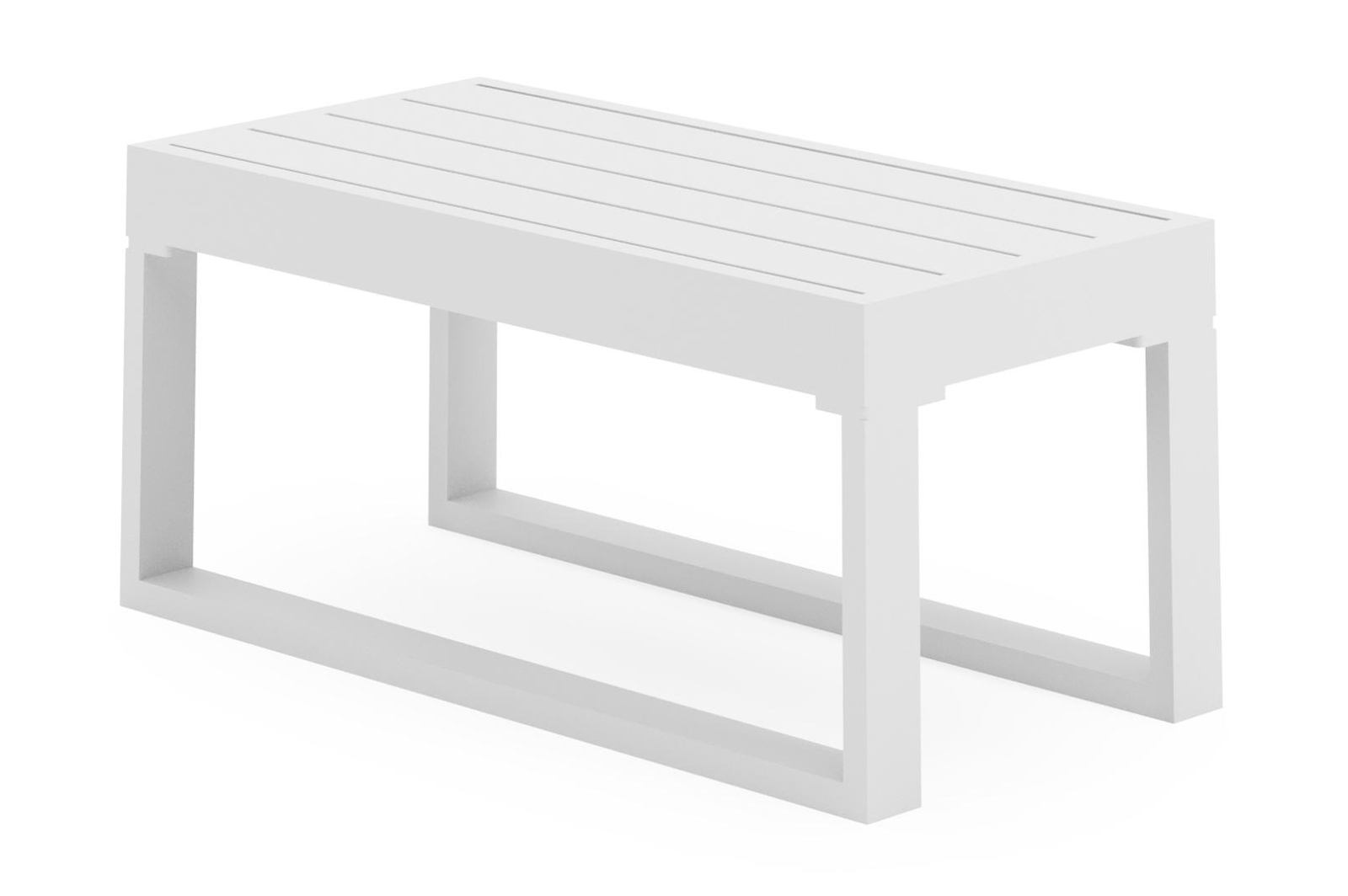 Caldela bijzettafel in wit aluminium - L 70 x B 34 x H 30 cm