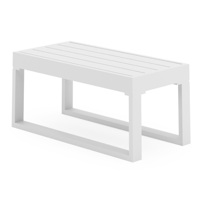 Caldela bijzettafel in wit aluminium - L 70 x B 34 x H 30 cm