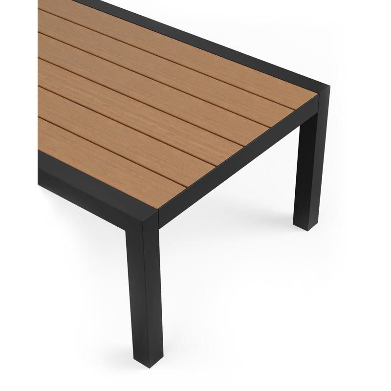 Alcudia loungetafel in grijs aluminium en polywood - L 120 x B 70 x H 43 cm