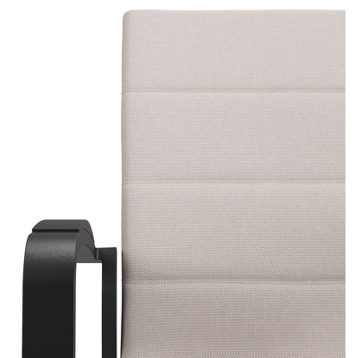 Lioni stapelbare tuinstoel in zwart aluminium en beige luxe textilene