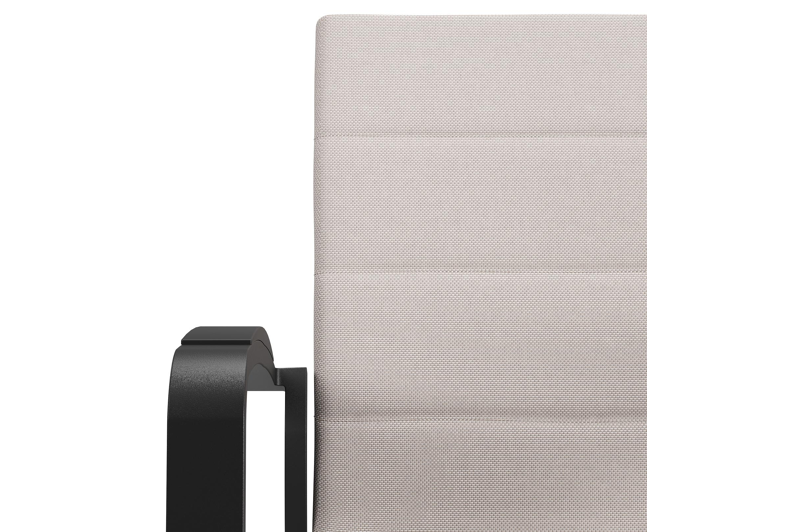 Lioni stapelbare tuinstoel in zwart aluminium en beige luxe textilene