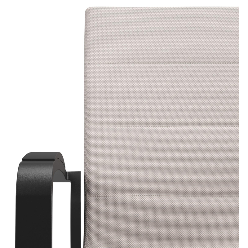 Lioni stapelbare tuinstoel in zwart aluminium en beige luxe textilene