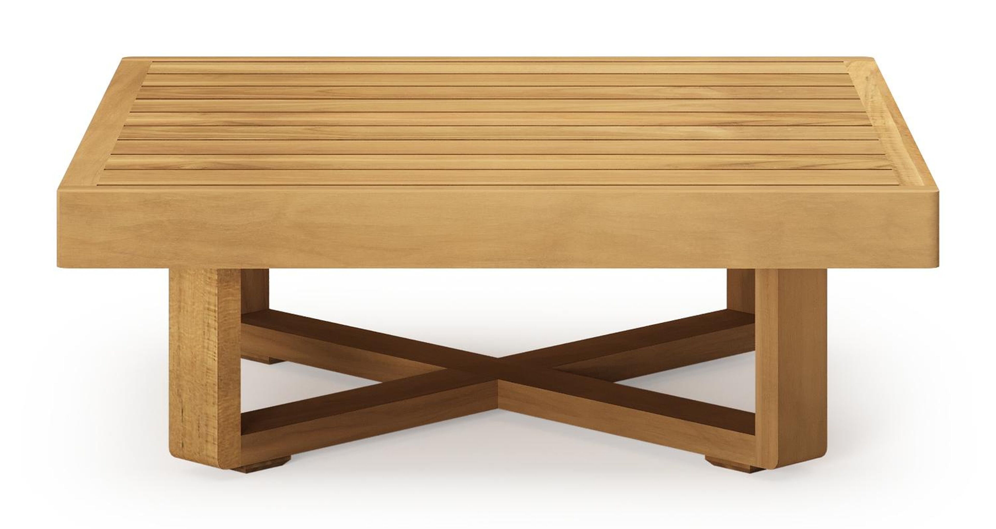 Table de basse Escala en teak - Lg. 70 x Lrg. 70 x Haut. 25 cm