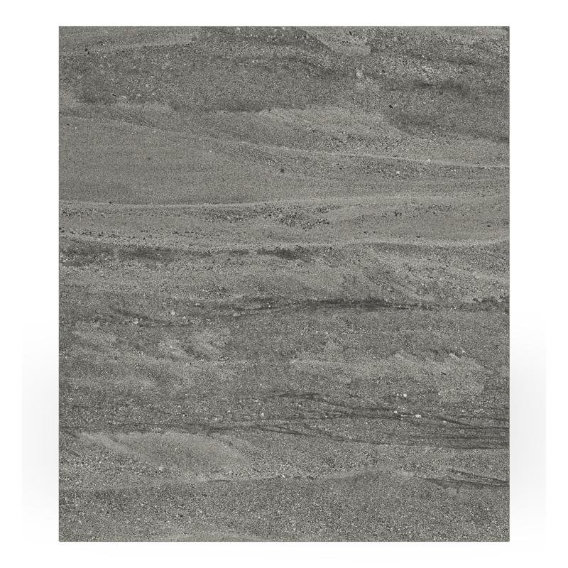 Como loungetafel in zwart aluminium en aspen grey volkeramiek - L 70 x B 80 x H 20 cm