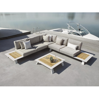 Sierkussen 45 x 45 cm in all weather sunbrella® luxe chartres pewter